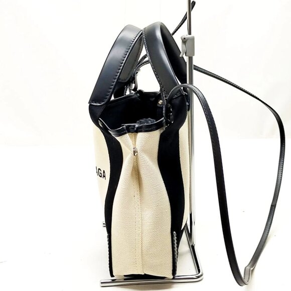 Balenciaga Hand Bag White Canvas 258-070325 - Picture 3 of 13